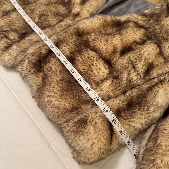 vintage faux fur crop jacket size 12 - Picture 6 of 8